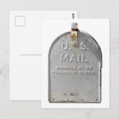 Weiße rustikale Briefkastenansicht  Postkarte (Vorne/Hinten)