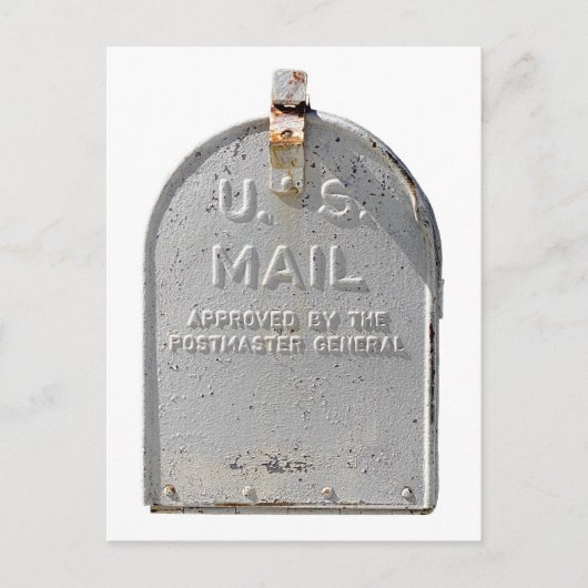 Weiße rustikale Briefkastenansicht  Postkarte (Vorderseite)