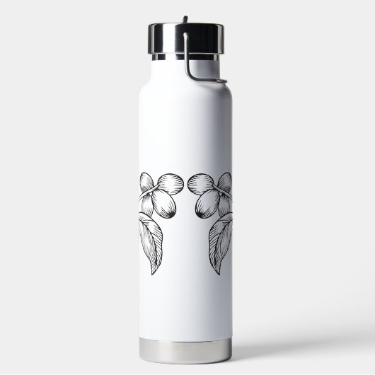 Weiße rustikale Flora Flasche Wasser (Links)