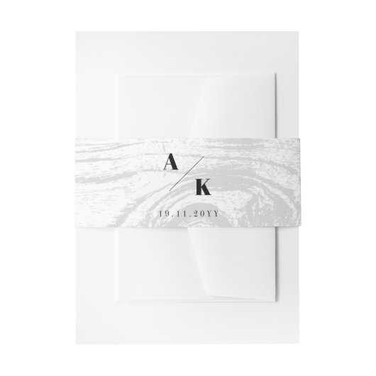 Weiße rustikale Holzfaser Textur Chic Winter Hochz Einladungsbanderole (Vorderseite Beispiel)