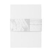 Weiße rustikale Holzfaser Textur Chic Winter Hochz Einladungsbanderole (Rückseitenbeispiel)