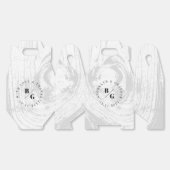 Weiße rustikale Holzfaser Textur Chic Winter Hochz Geschenkschachtel (Ungeklappt)