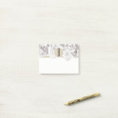 Weiße rustikale Rose Shabby Chic Elegante Post-it Klebezettel (Auf Schreibtisch)