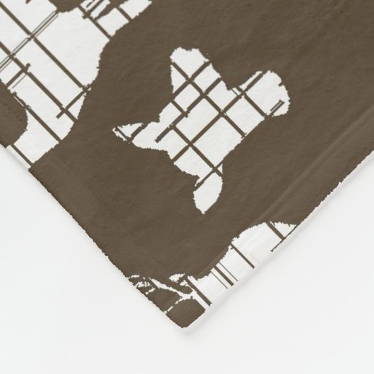 Weiße rustikale Rotwild auf Brown-Fleece-Decke Fleecedecke (Ecke)