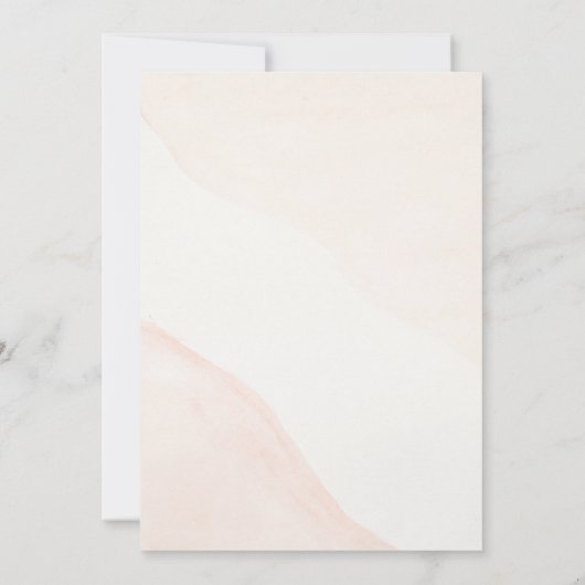 Weiße rustikale Wasserfarbe Blumenkohl Einladung (Rückseite)