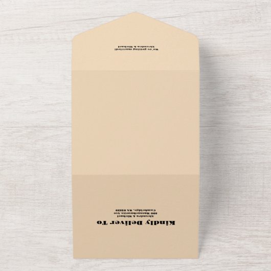 Weiße Rustikale Wildblume Wiesen Hochzeit All In One Einladung (Außenbereich)