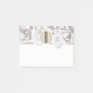 Weiße Rustikale Winterrosen Shabby Chic Elegant Post-it Klebezettel
