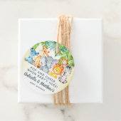 Weiße Safaritiere Junge duschen Pop es Anhänger. Geschenkanhänger (Beispiel)