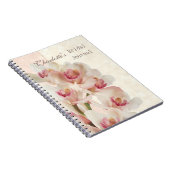 Weiße Sahneorchideen in volle Blüte Brautparty Notizblock (Rechte Seite)