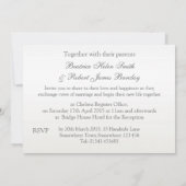 Weiße SahneRosen und Ringe, die Einladung Wedding (Rückseite)