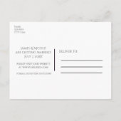 Weiße Saitenleuchten und rustikales Holz Save the  Ankündigungspostkarte (Rückseite)