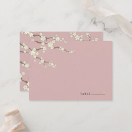 Weiße Sakura Blume Kirschblüten Chic Hochzeit Platzkarte