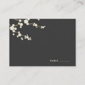 Weiße Sakura Blume Kirschblüten Chic Hochzeit Platzkarte (Vorderseite)