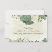 Weiße Salbei-Blume-Hochzeit Dankeskarte (Vorderseite)