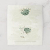 Weiße Salbei-Blume-Hochzeit Platzkarte (Außenseite Aufgefaltet)