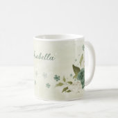 Weiße Salbei-Blume Kaffeetasse (VorderseiteRechts)