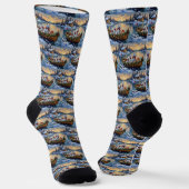 Weiße Samojeden Weihnachtsboot Feiertage Socken (Gewinkelt)