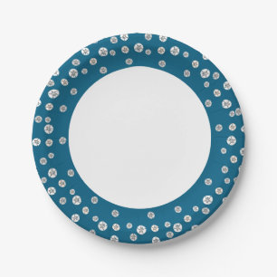 Weiße SandDollars Pappteller