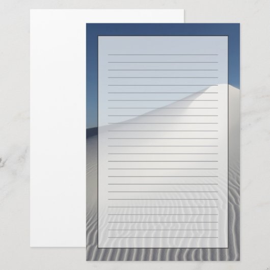 Weiße Sande Briefpapier (Vorne/Hinten)