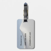 Weiße Sande Gepäckanhänger (Rückseite vertikal)