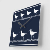 Weiße Sandfänger Quadratische Wanduhr (Winkel)