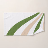 Weiße, sandige und palmengrüne Welle Badhandtuch Set (Handtuch)