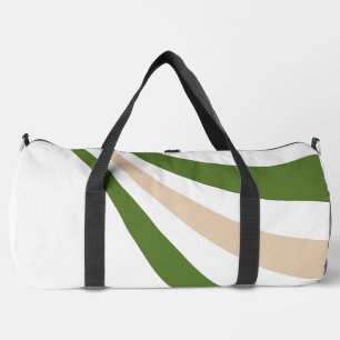 Weiße, sandige und palmengrüne Welle Duffle Bag