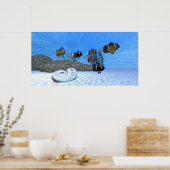 WEISSE SANDS DRUCKEN POSTER (Küche)