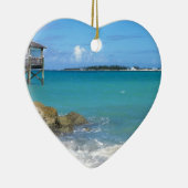 Weiße Sandstrände auf den Bahamas Keramikornament (Rechts)