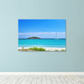 Weiße Sandstrände mit türkisfarbenem Wasser, Felse Leinwanddruck (Insitu (Holzboden))