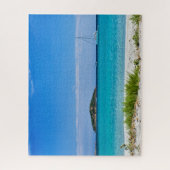 Weiße Sandstrände, türkisfarbenes Wasser, Insel mi Puzzle (Vertikal)
