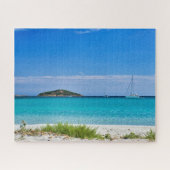 Weiße Sandstrände, türkisfarbenes Wasser, Insel mi Puzzle (Horizontal)