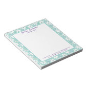 Weiße sanfte Blume Notizblock (angewinkelt)