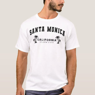 Weiße Santa Monica, Kalifornien, Goldener Staat T-Shirt