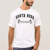 Weiße Santa Rosa, Kalifornien, Goldener Staat T-Shirt (Vorderseite)