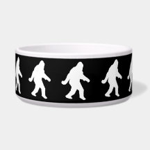 Weiße Sasquatch-Silhouette für dunkle Hintergründe