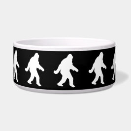 Weiße Sasquatch-Silhouette für dunkle Hintergründe Napf