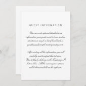 Weiße saubere elegante Einsteckkarte für Hochzeite Begleitkarte (Vorne/Hinten)