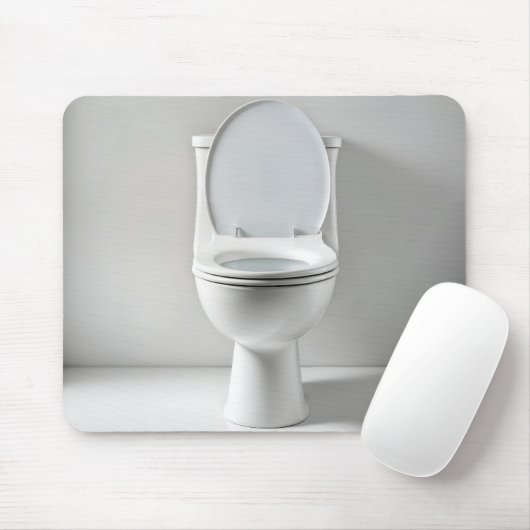 Weiße saubere Toilette Mousepad (Mit Mouse)