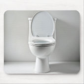 Weiße saubere Toilette Mousepad (Vorne)
