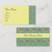 WEISSE SÄURE, hellgelb-grün, rosa Visitenkarte (Vorne/Hinten)