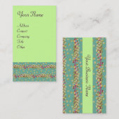 WEISSE SÄURE, hellgelb-grün, rosa Visitenkarte (Vorne/Hinten)