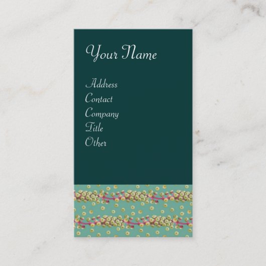 WEISSE SÄURE, hellgelb-grün, rosa Visitenkarte (Vorderseite)