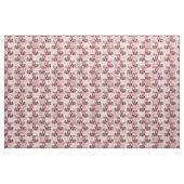 Weiße Schädel, rosa Rosen und Cursive Stoff (Yard (91,4 cm))