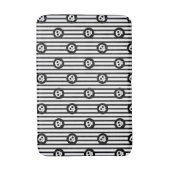 Weiße Schädel Schwarzer & Weißer Schädel Badematte (Vorderseite Vertikal)