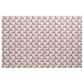 Weiße Schädel und rosa Blüten Stoff (Yard (91,4 cm))