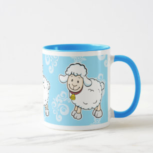 Weiße Schaf-Tasse Tasse