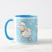 Weiße Schaf-Tasse Tasse (Links)