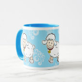 Weiße Schaf-Tasse Tasse (Vorderseite Links)