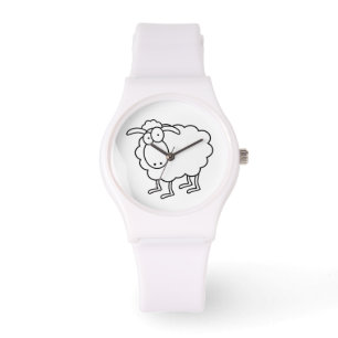 Weiße Schafe Armbanduhr